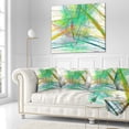 thumbnail image 2 of Designart Green Magical Fractal Pattern - Abstract Throw Pillow - 18x18, 2 of 4