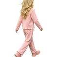 thumbnail image 5 of Lovzfmll Girl's Sweatshirt Set, Long Sleeve Top with Flower Detail & Pants, Casual Wear for Little Girls, 9-10 Years, 5 of 6