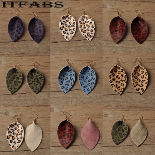 Womens Ladies STATEMENT Long Big Large BROWN Drop Dangle Earrings Wedding Party