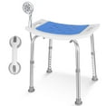 thumbnail image 1 of MaxKare Shower Chair with Anti Slip Padded, Grab Bar, 8 Adjustable Height, Shower Stool for Seniors, 1 of 8