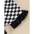thumbnail image 5 of Suealasg Baby Girl Clothes 3 6 12 18 24 Months Sleeveless Summer Romper Overalls Tie-Up Spaghetti Straps Checkerboard Print Bodysuit Jumpsuit, 5 of 6