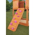 thumbnail image 6 of Creative Cedar Designs Timber Valley Wooden Playset with Wooden Roof, Glider Swing, Sandbox, Climbing Wall, Ladder, Slide & Belt Swings, 6 of 12