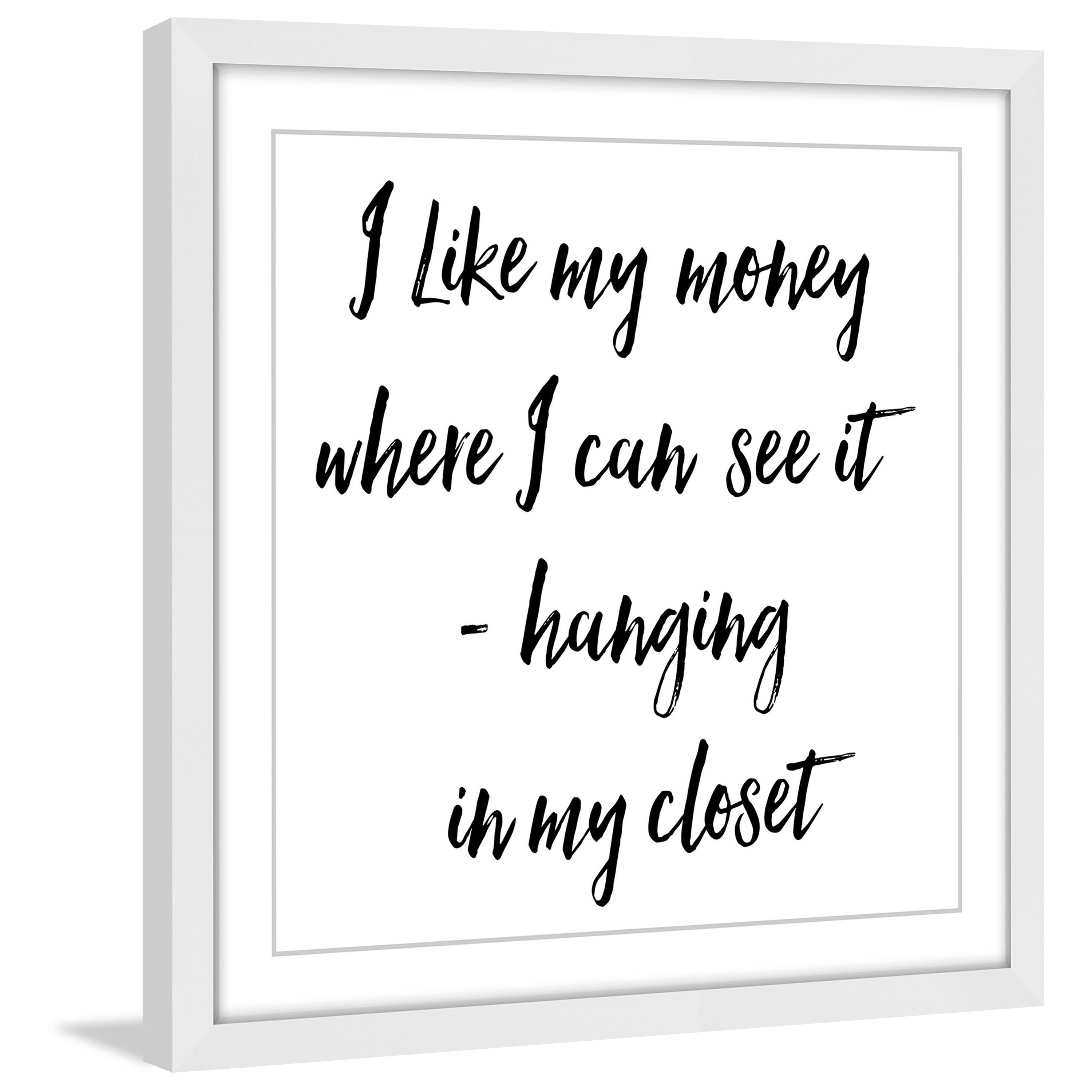 Marmont Hill "Hanging Quote" by Loretta So Framed Painting Print