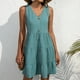 thumbnail image 3 of Vestido ANGGREK Con Cuello En V Sin Mangas Con Dobladillo Con Volantes Para Mujer Fiesta, 3 of 6