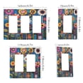 thumbnail image 2 of Yayeee Rocker Switch Wall Plate 2-Gang 4.7"x4.6" Home Decorative Outlet Cover, Blue Colorful Flowers, 2 of 6