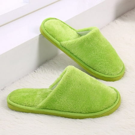 

CoCopeanut 2022 Winter Plush Slippers Women Indoor House Furry Cotton Slippers Shoes Non-Slip Floor Home Slippers Couple Slides Bedroom
