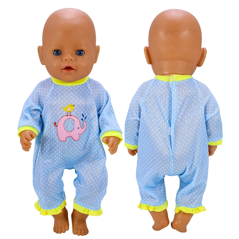 17 Inch Doll Clothes New Baby Born Doll Outfit Suit with Hat Fashion Bodysuit Cartoon Furniture for Dolls 43cm Doll Accessories