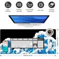 thumbnail image 3 of Large Excel Shortcut Mouse Pad Extended Office Mousepad with Stitched Edges Base Keyboard Mat for Desk Gaming Mouse Pads for Office and Home .x.es Back to School, 3 of 7