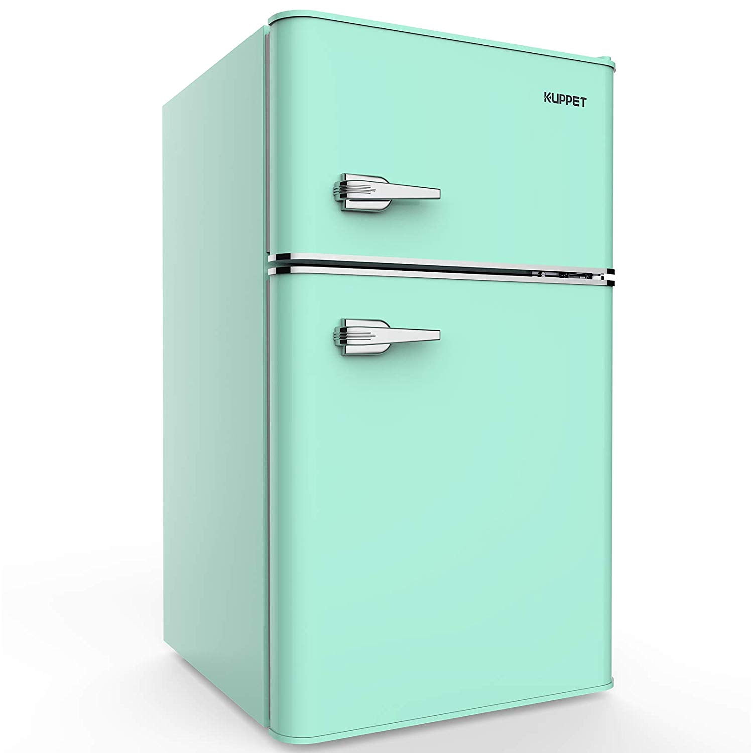 1.6 Cu.Ft Home Small Fridge Cooler with One Shelf Retro Style Single Door Mini Fridge Using for Home,Office Dorm Compact Refrigerator Freezer