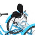 thumbnail image 6 of ModFusion 26" Adult Tricycle, Single-Speed 3-Wheel Cruiser Bike with Adjustable Seat, Dual Baskets, Light Blue & Dark Blue, 6 of 8