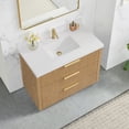 thumbnail image 4 of Santarem 42" Single Bath Vanity in Washed Ash Grey with White Quartz Stone Top, 4 of 14