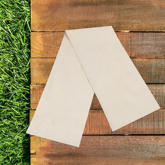 WRISTBIQUE Rustic Farmhouse Table Runner Linen Beige 1Set