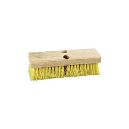 Deck Brush Head, 10" Head, Polypropylene Bristles