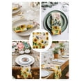 thumbnail image 4 of Cloth Napkins Set of 4 - 20x20 Inches, Sunflower Bee Washable Reusable Table Napkins, Yellow Botanical Vintage Rose Floral Spring Soft & Absortbent Dining Napkin for Party Wedding Hotel Restaurant, 4 of 8