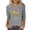 Gray womens tops, variant on Womens 3/4 Sleeve T-Shirts 2026 Happy New Year Spring Shirts Cute Graphic Tee Basic Tops Loose Fit Pullover Gray,S
