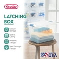 thumbnail image 3 of Sterilite 25 Quart Latching Storage Box, Stackable Plastic Bin with Latch Lid, 12 Pack, 3 of 12