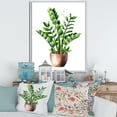 thumbnail image 2 of Zamioculcas Tropical Plant With Green Leaves On White 30 in x 40 in Framed Painting Canvas Art Print, by Designart, 2 of 5