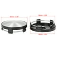 thumbnail image 2 of REGALWOVEN 4 Pcs Black 60mm Dia 5 Clips Car Wheel Center Hub Rim Caps Cover, 2 of 5