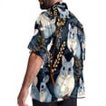 thumbnail image 3 of Tmall Men's Button Down Casual Hawaiian Print Short Sleeve Summer Beach Shirt, 3 of 6