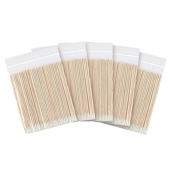 500 Count Microblading Cotton Swab, Cotton Swabs Pointed Tip, Wood Cotton Stick, Cotton Tipped Makeup Cosmetic Applicator Sticks, Tattoo Permanent Sup