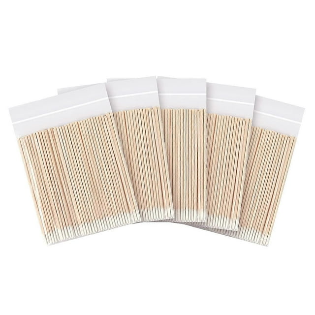 500 Count Microblading Cotton Swab, Cotton Swabs Pointed Tip, Wood Cotton Stick, Cotton Tipped Makeup Cosmetic Applicator Sticks, Tattoo Permanent Sup