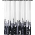 thumbnail image 1 of Shower Curtain for Bathroom 100 x 200cm Mildew Resistant Waterproof Polyester Fabric Shower Curtain Liner Long Washable Bath Curtain with Hooks, Weigh, 1 of 5