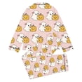 thumbnail image 5 of RUTAYY Girls Pajama Set Cute Ghost Pumpkin Halloween Graphic 2 Piece Sleep Set Long Sleeve Notch Neck Kids Cozy Indoor Outfit Pink, 5 of 5