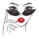 thumbnail image 1 of 1 pieza, pegatina de pared de labios rojos de belleza Sexy, pegatinas decorativas de corazón para niña, pegatinas de pared autoadhesivas de PVC para sala de estar ER, 1 of 5