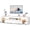 White, variant on VINGLI LED TV Stand, 63'' High Glossy Modern Entertainment Center with LED Lights and Storage for 55/60/65/70 Inch TV (White, 63'' x 14'' x 18'')