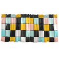 thumbnail image 7 of Yayeee Kitchen Curtains Tier Set of 2 Light Filtering 57"x24" Over Sink Window Panels, Yellow Checkered Pattern, 7 of 7