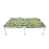 KOJEM Adjustable Hydroponic Tray Plants Stand 4.4 ft. x 8.4 ft. Rolling Flood Table Stand Rack for Hydroponic Heavy Duty 600 LBS Capacity