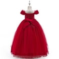 thumbnail image 3 of Girls Dresses Flower Girl Dresses for Wedding Sleeveless Tulle Dress Party Dresses for Girls Red Dress for Girls Dresses Match Girls Toddler Birthday Dress 4-5 Years, 3 of 3
