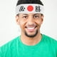 thumbnail image 2 of 4 diademas con estampado ninja japonés para karate, chef, pañuelos para la cabeza, bandanas deportivas ajustables para el sudor para hombres y mujeres, para cocinar, correr, tenis, yoga y fútbol, 2 of 8