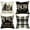 Black, variant on Merry Christmas Bright Decorative Throw Pillow Covers 18 x 18 Set of 4, Black Xmas Tree Buffalo Plaid Check Outdoor Pillowcase, Let It Snow Winter Holiday Farmhouse Cushion Case Home Decor