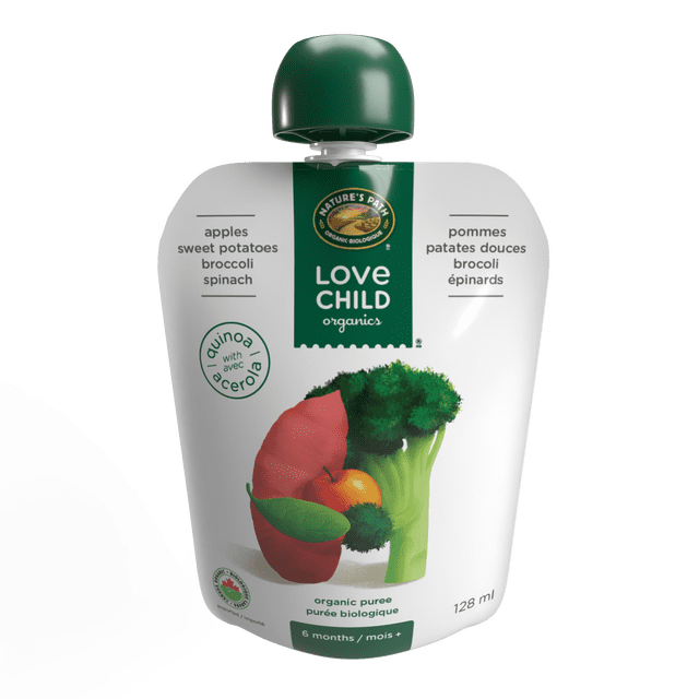 Love Child Organics Super Blends Baby Puree - Apples, Sweet Potatoes, Broccoli & Spinach