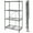 Gray, variant on Origami 4-Shelf R5 Series Storage Rack with Wheels, Gray