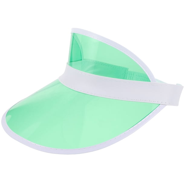 KAKOWELY Sombrero con visera de colores, sombrero decorativo para exteriores, sombrero con visera de ala ancha, sombrero de plástico para el sol.