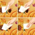 thumbnail image 3 of muroi Round Tablecloth Fitted Cover with Elastic Edged Autumn Leaves Pumpkin Pattern Waterproof Table Cloth for Party Kitchen Dining Indoor Outdoor 36'' - 42'' Diameter, 3 of 6