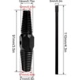 thumbnail image 2 of Autumn Promotion,double Head Screw Extractor, Black Valve Screw Extractor, Made Of Hard Steel Damaged Screw Extractor, Can Be Used For Pipe (1/2 Inch,, 2 of 5