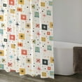 thumbnail image 2 of Mid Century Shower Curtain, Retro Bathroom Decor Home Decor, Housewarming Gift Unique Shower Curtains Mid Century Style Gift, Vintage Style 60x72in, 2 of 5