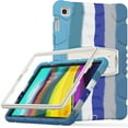 thumbnail image 3 of Shockproof Case for Samsung Galaxy Tab A7 10.4 2020 Model SM-T500/T505, Kids Friendly Heavy Duty Rugged Hybrid Protective Tablet Cover with Kickstand, Colorful Blue, 3 of 8