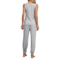 thumbnail image 3 of INSPIRE CHIC Women's Pajamas Loungewear Knit Sleeveless V Neck Tank Tops with Pants Pajamas Set XS Grey, 3 of 6