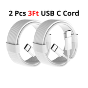 Choetech 20w Usb-c Pd Adapter With Two Pack Of Usb-c To Usb-c Type C Cables 1m