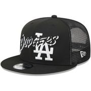 Men's New Era Black Los Angeles Dodgers Street Trucker 9FIFTY Snapback Hat - OSFA