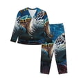 thumbnail image 1 of Fotbe Ocean Coral Turtle Conjunto de Pijama de Manga Larga para Mujer con Estampado, Ropa de Dormir de 2 Piezas, Conjunto de Casa Suave y Cómodo con Bolsillos-XX-Large, 1 of 7