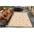 thumbnail image 3 of Couristan 7.5' Orange Scroll Design Square Polypropylene Area Throw Rug, 3 of 3