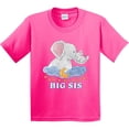 thumbnail image 3 of Inktastic Big Sis Cute Elephants with Moon and Stars Youth T-Shirt, 3 of 5