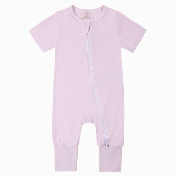 kaprioy Toddler Boy Clothes Baby Boy Girl Clothes Basic Solid Color Fleece Long Sleeve Romper Jumpsuit One-Piece Bodysuit Summer Clothes 0 3 6 12 18 24 Month