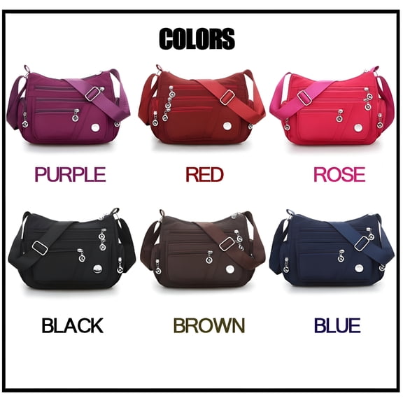 GASTROPOD Multi Pockets Crossbody Bag for Women Waterproof Nylon Single Shoulder Bag Travel Purses and Handbags