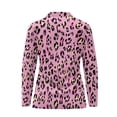 thumbnail image 5 of Yuyamidu Leopard Print Golf Shirts for Women Pink Long Sleeve Quarter Zip V-Neck Golf Tennis Shirt Lightweight Athletic Shirt Size 2XL, 5 of 8